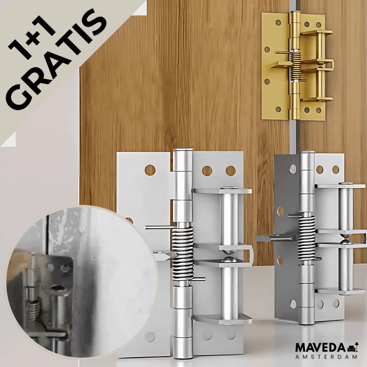 1+1 GRATIS | SwiftShut - Automatisch zelfsluitende deurscharnieren
