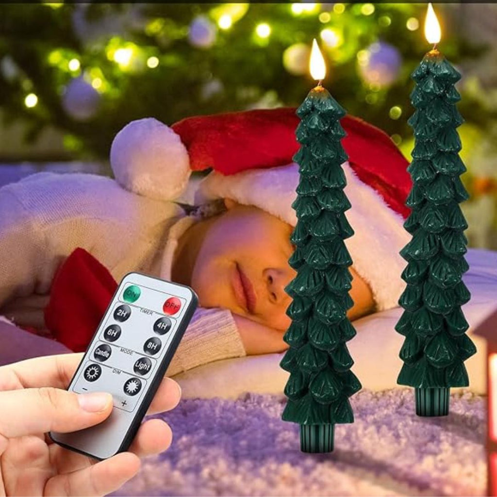 LED-kaars met vlameffect voor een warme kerstsfeer