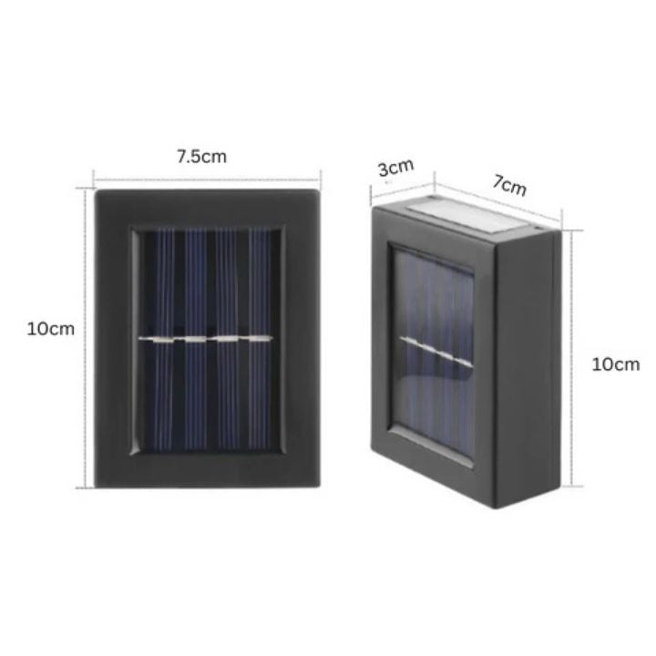 Solar wandlamp met dubbele schaduw