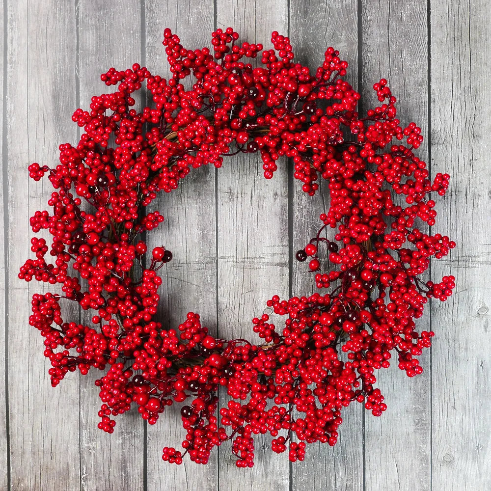 Kerstkrans | Cipresgroen & Rode Bessen | Binnen & Buiten