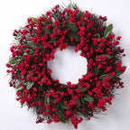 Kerstkrans | Cipresgroen & Rode Bessen | Binnen & Buiten