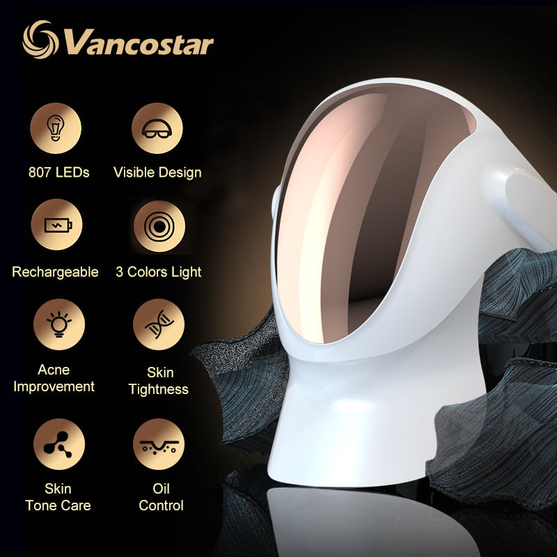 LumaGlow™ LED Lichttherapie Anti-Aging Masker