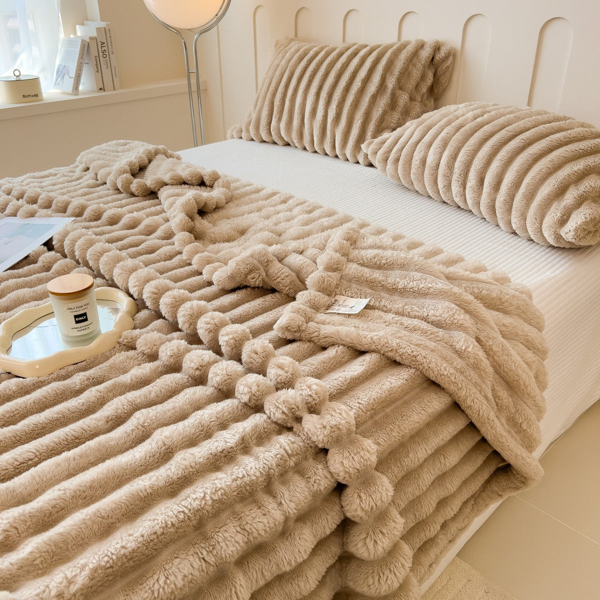 50% KORTING | SnugDream - Knusse lakenhoes pluche deken