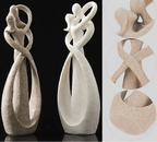 Elegant abstract beeld als stijlvolle woondecoratie