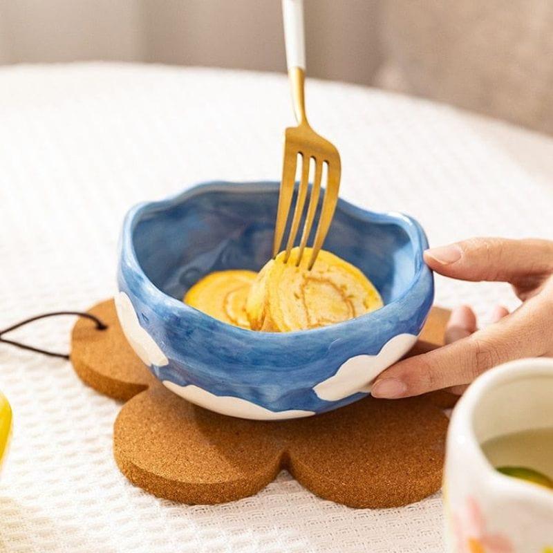 Handgemaakte keramische misosoepkom voor dagelijks gebruik