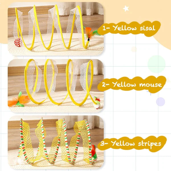 Interactieve kattentunnel speelgoed voor speels jagen en beweging