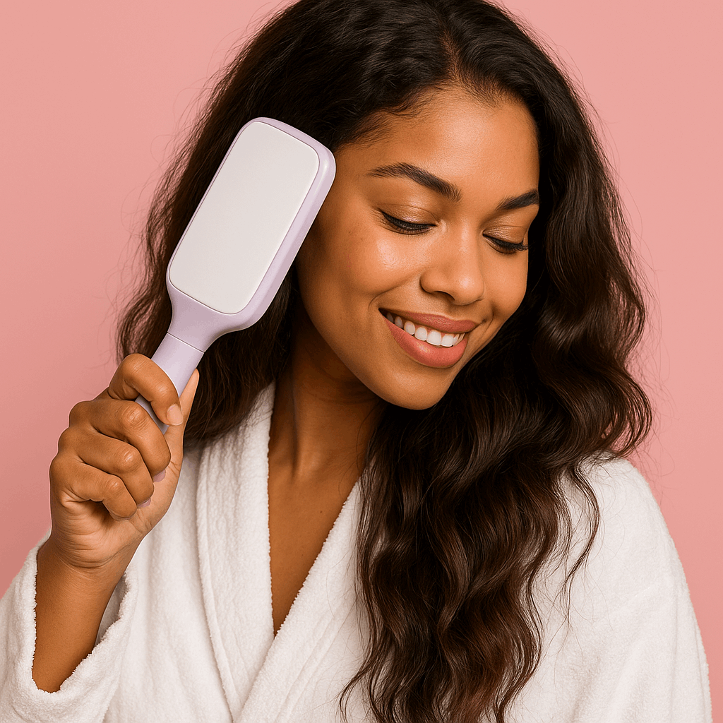 4-in-1 Zelfreinigende Antistatische Haarborstel en Hoofdhuidmassageapparaat