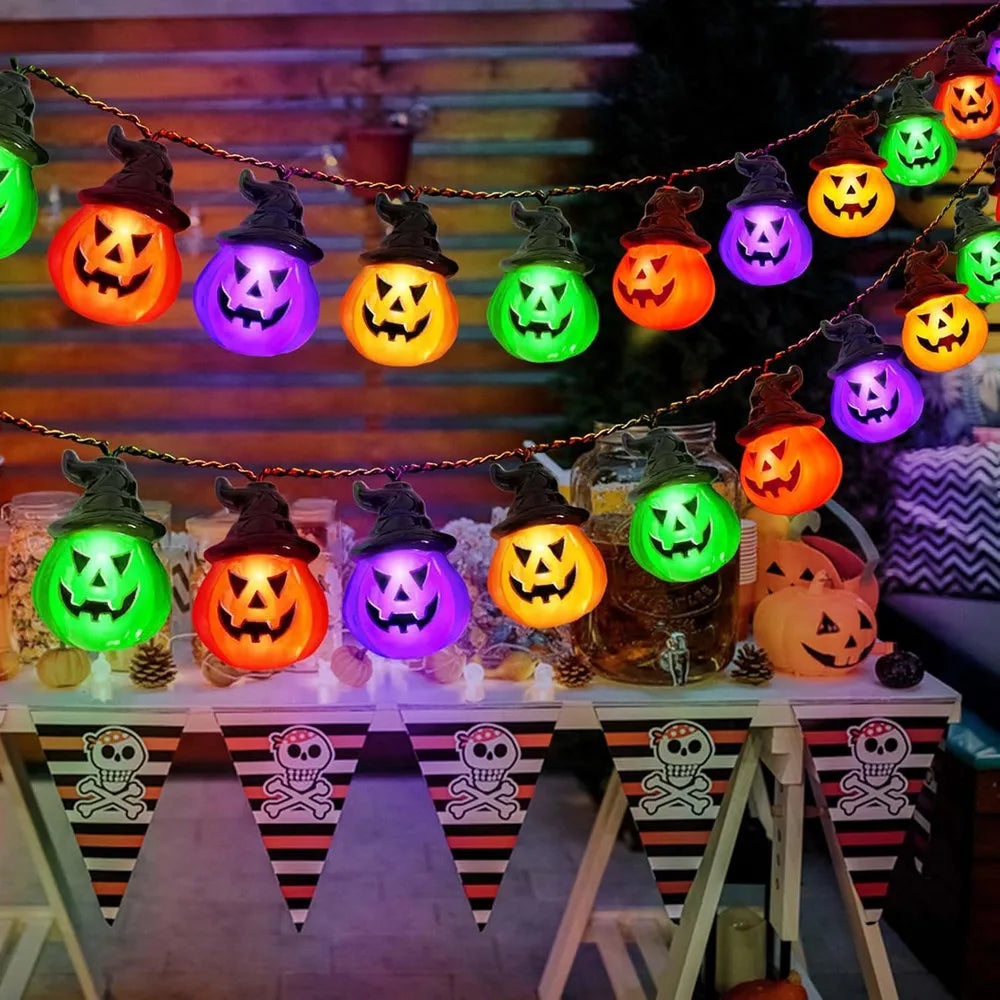Halloween Pompoen Slingerlichten USB Batterij Aangedreven Binnen Buiten Decoratie