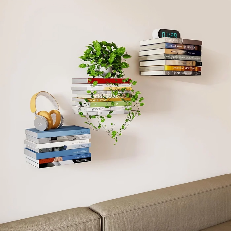 1+1 GRATIS | FloatyBooks - Onzichtbare zwevende boekenplanken