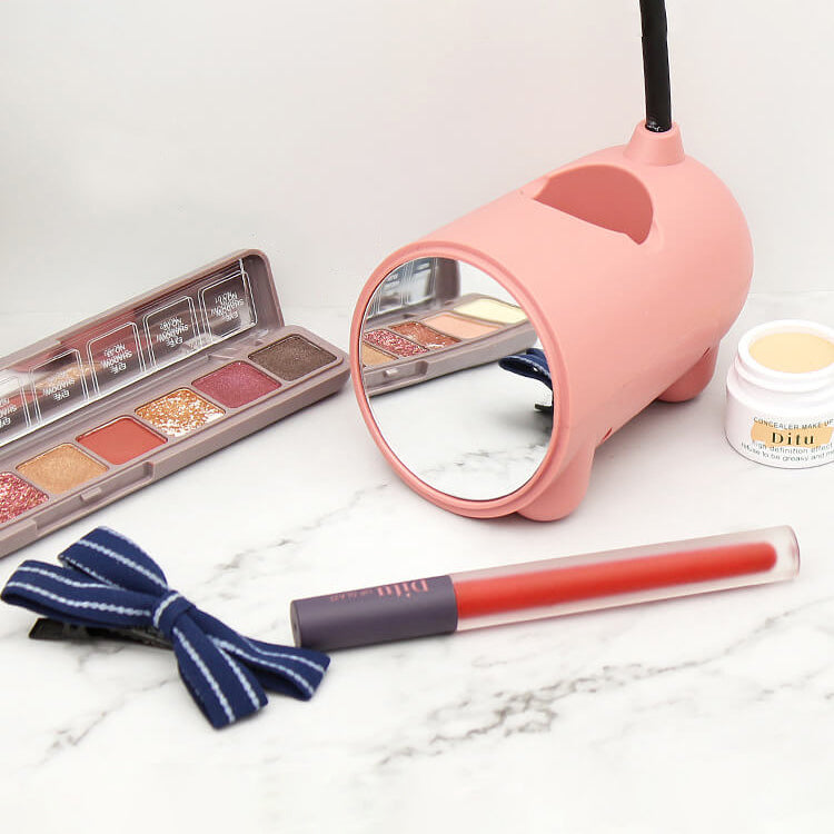 Moderne LED-bureaulamp met pennenhouder en touchbediening