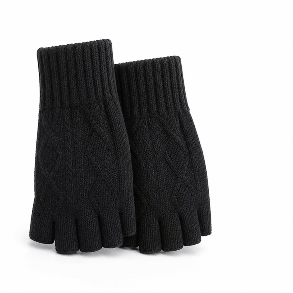 Fingerloze handschoenen | Zacht acrylgaren | Geribde polsboorden