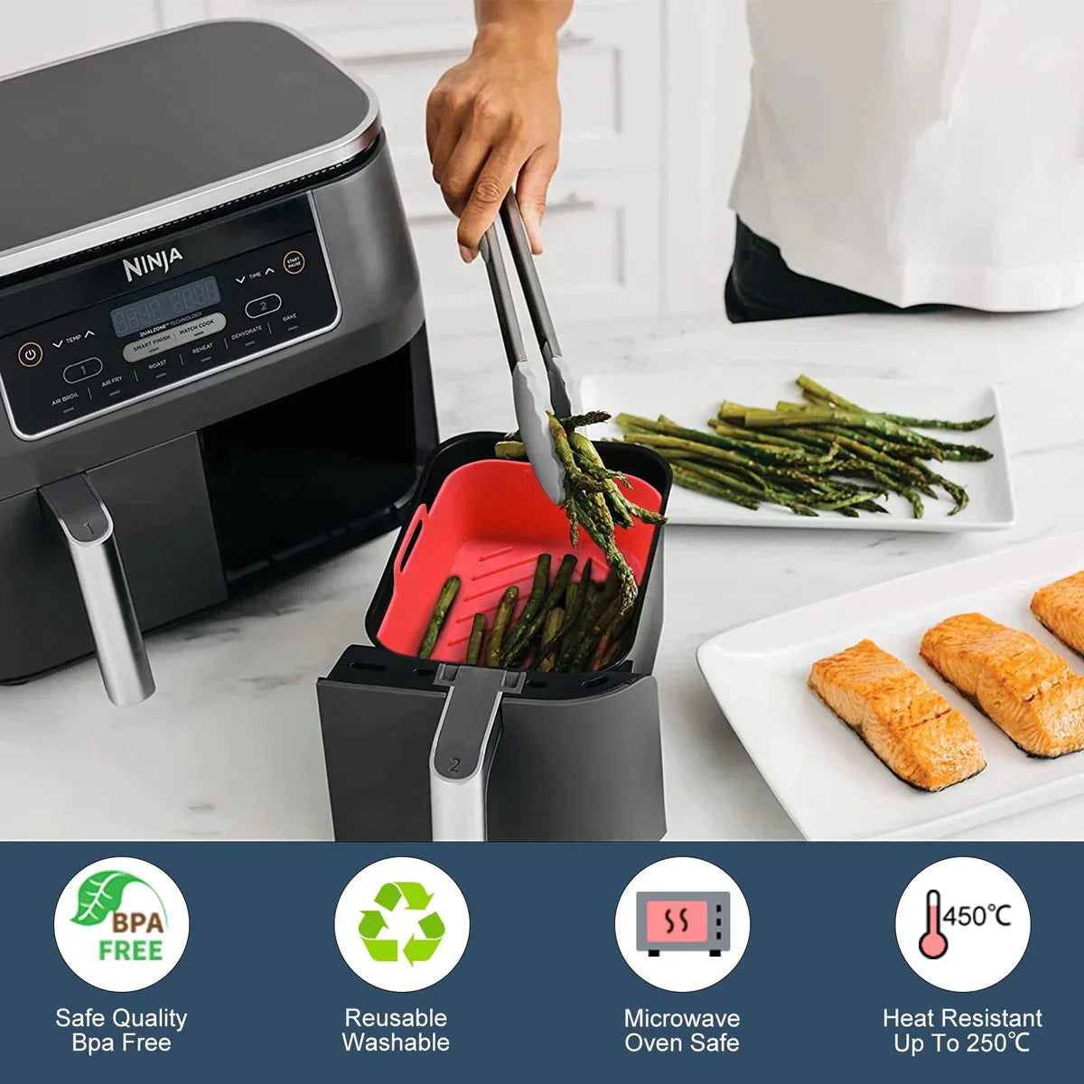 FryTray - Opvouwbare siliconen bakplaat voor de heteluchtfriteuse