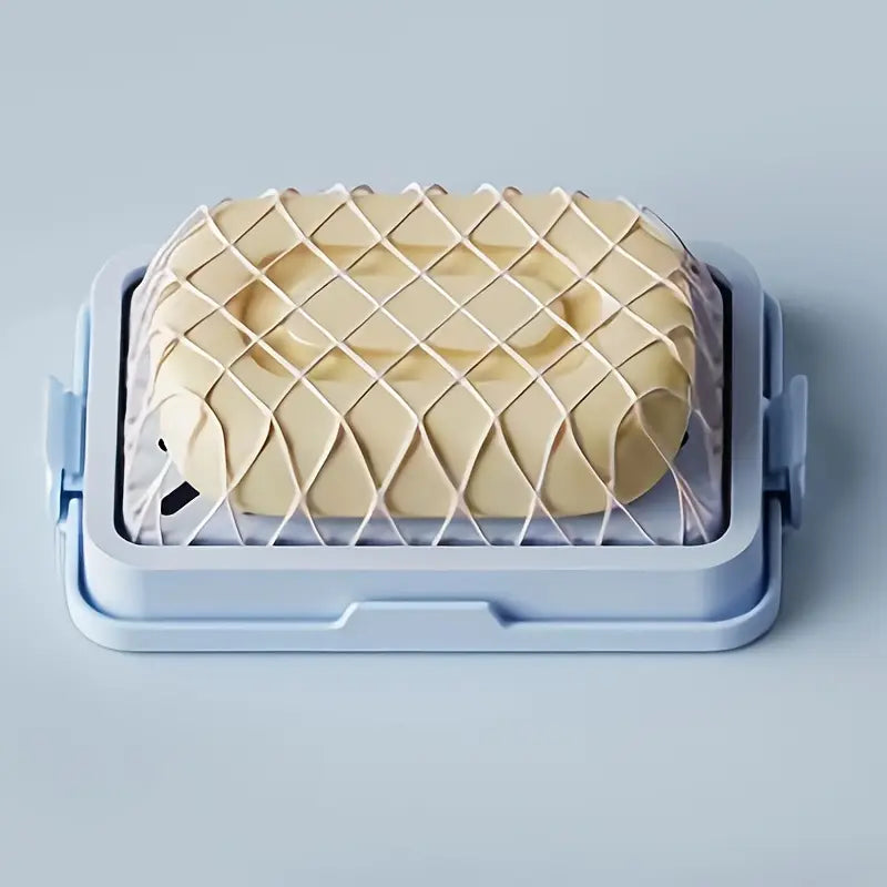 Hygiënische zeephouder en schuimnet combo voor snel drogen en zeepbesparing