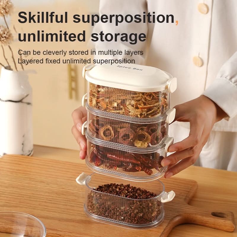 2+1 GRATIS | FlavourBox™ - Kruidenopbergdoos met meerdere lagen