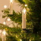 Warmwitte kerstboomverlichting met bevestigingsclips voor eenvoudige montage