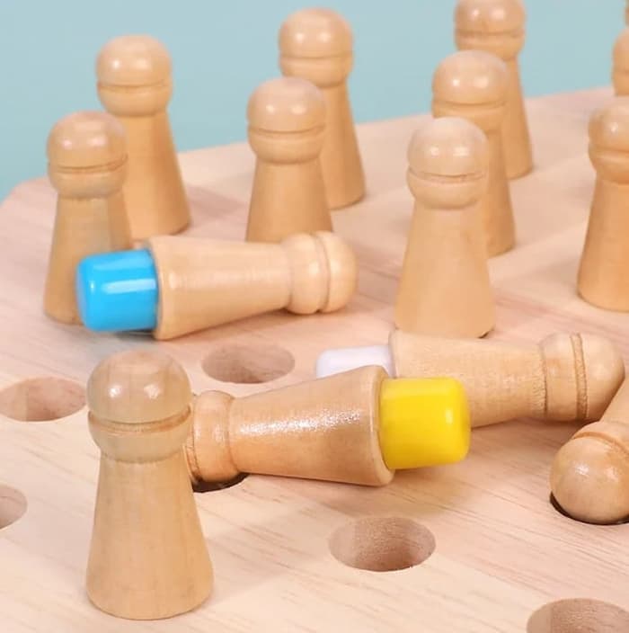 BrainMatch - Houten Memory Match Stick Chess [Laatste dag korting]