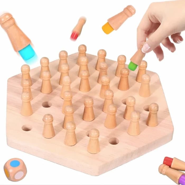 BrainMatch - Houten Memory Match Stick Chess [Laatste dag korting]