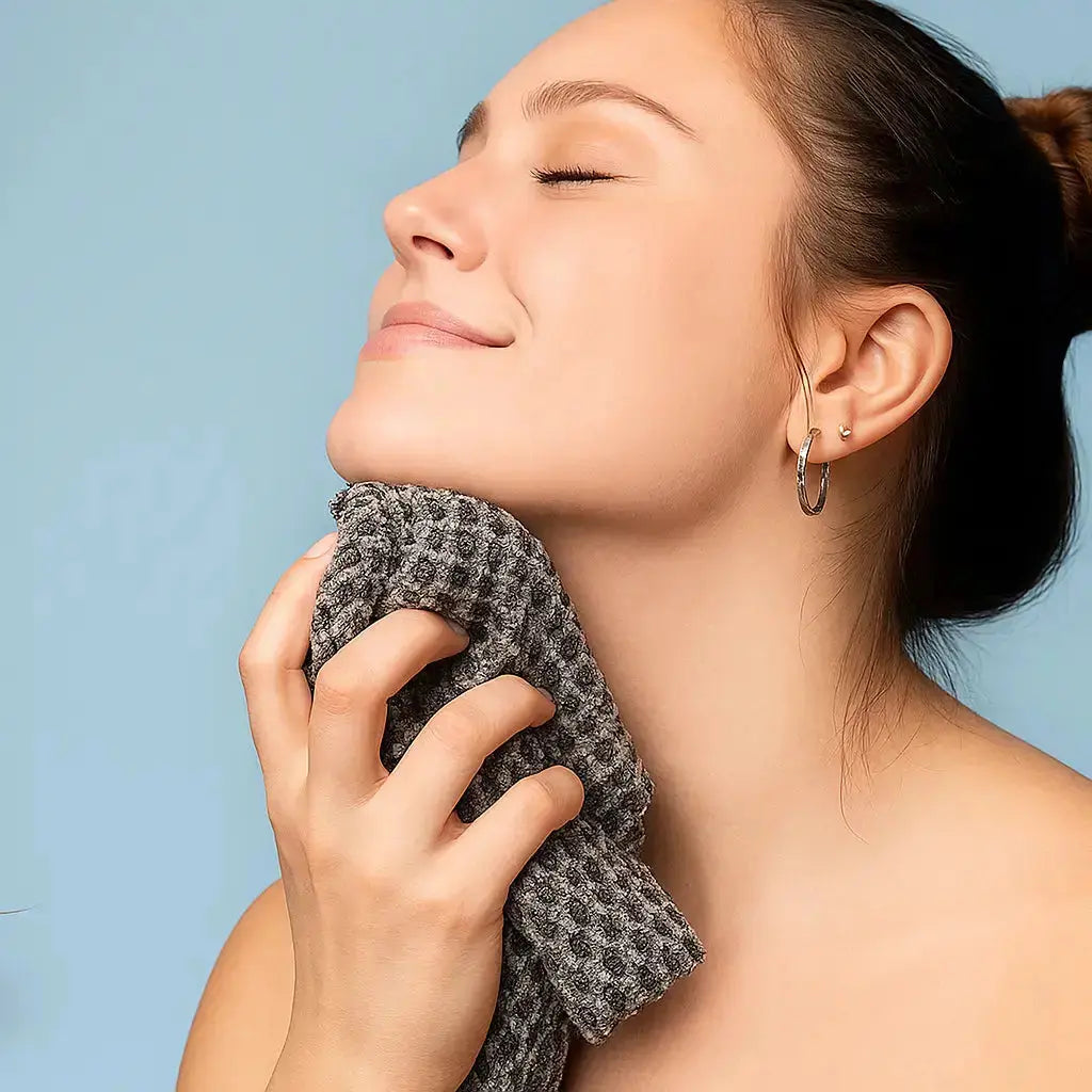 Zachte exfoliërende douchetowel met zilverionenbescherming