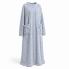 Dames fleecejurk | Zachte fleece | Lange pasvorm met voorzakken | Thuiscomfort