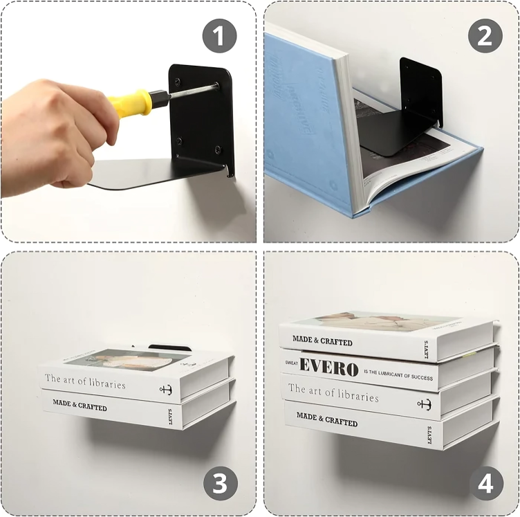 1+1 GRATIS | FloatyBooks - Onzichtbare zwevende boekenplanken