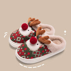Kerstpantoffels | Geborduurd ontwerp | Antislipzool