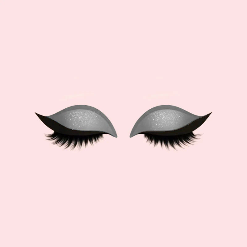 3-in-1 Oogschaduw, Eyeliner en Wimpers Sticker Set voor Directe Glamour