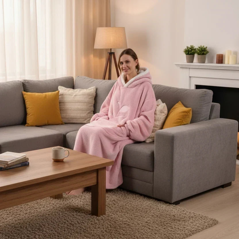 Casual oversized fleecehoodie voor dagelijks gebruik