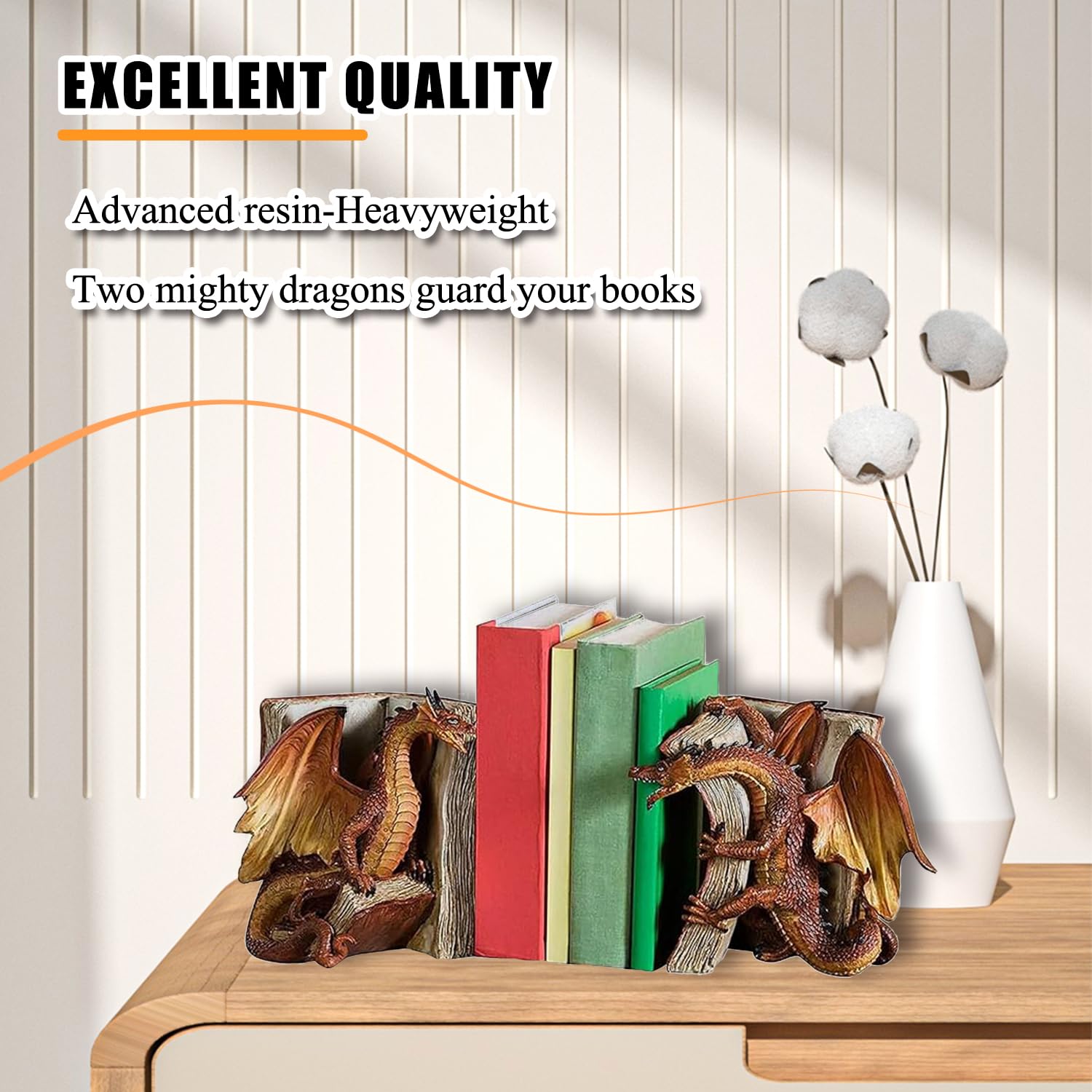 Mythologische Draak Boekensteunen voor Magische Woondecoratie