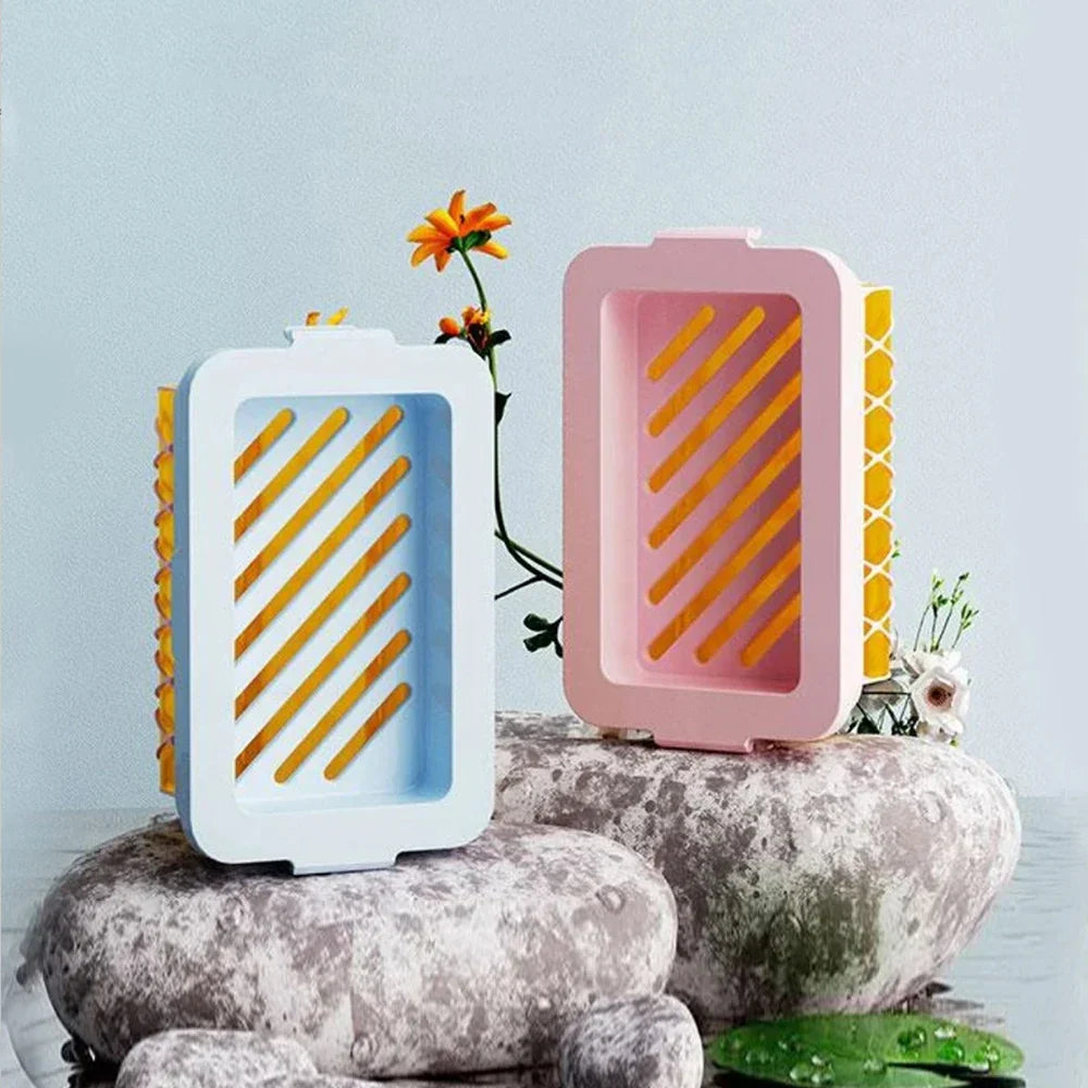 Hygiënische zeephouder en schuimnet combo voor snel drogen en zeepbesparing