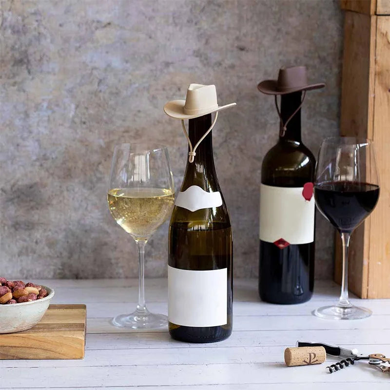 Robuuste leren wijnflesdop accessoire