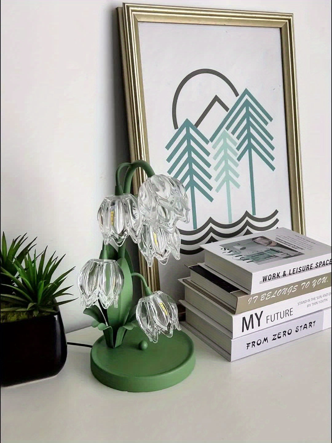 Moderne Bloemen LED Tafellamp voor Stijlvolle Woondecoratie