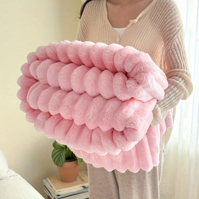 50% KORTING | SnugDream - Knusse lakenhoes pluche deken