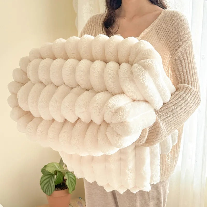 50% KORTING | SnugDream - Knusse lakenhoes pluche deken