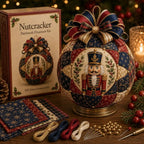 Kerstbal Doe-Het-Zelf Set | 3D Patchwork Stof | Stof & Kralen Inclusief | Geschikt voor Beginners