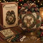 Creatieve patchworkset voor kerstknutsels en feestdecoratie