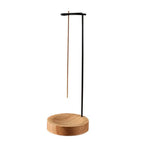 Houten basis met metalen houder voor wierook
