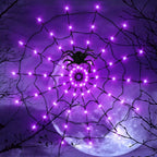 Flexibel Halloween-spinnennet met ledlicht voor binnen en buiten