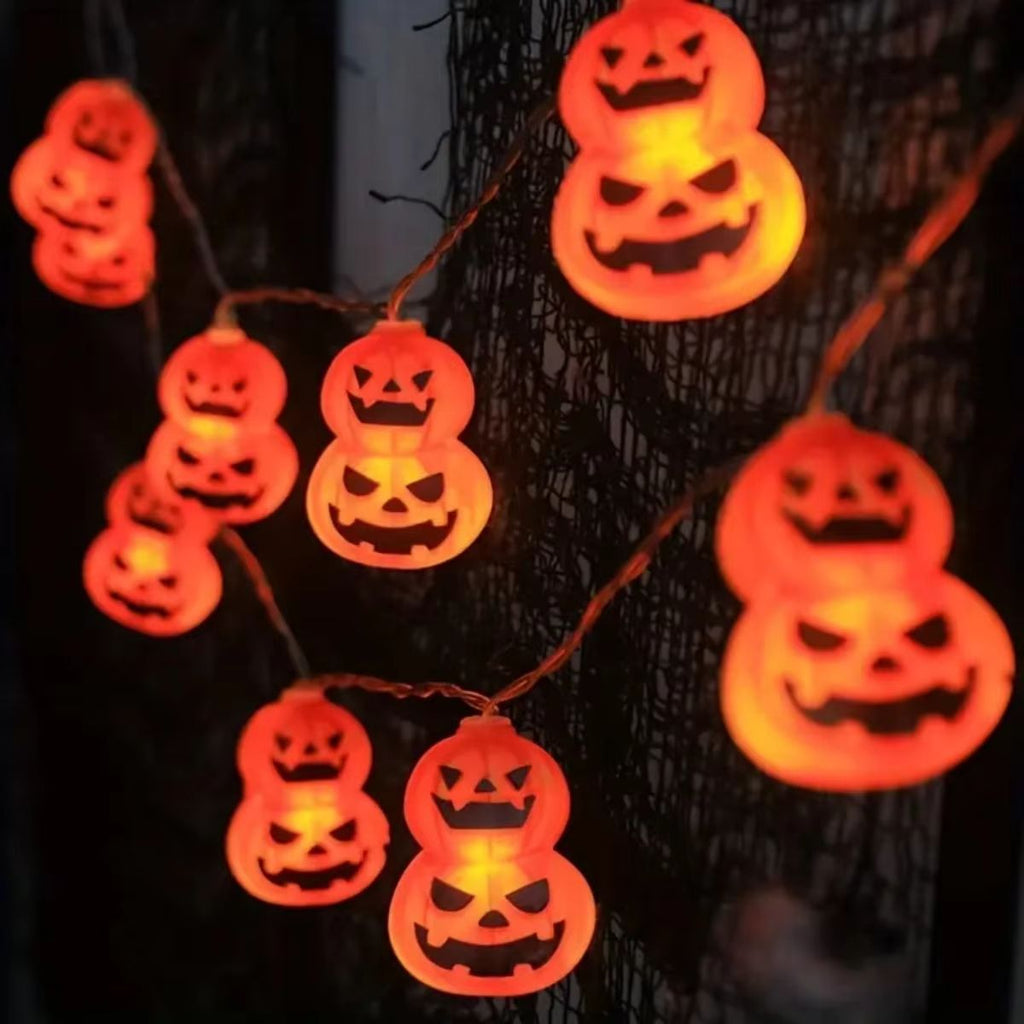 Led-lichtslinger met pompoenfiguren voor sfeervolle Halloweenverlichting