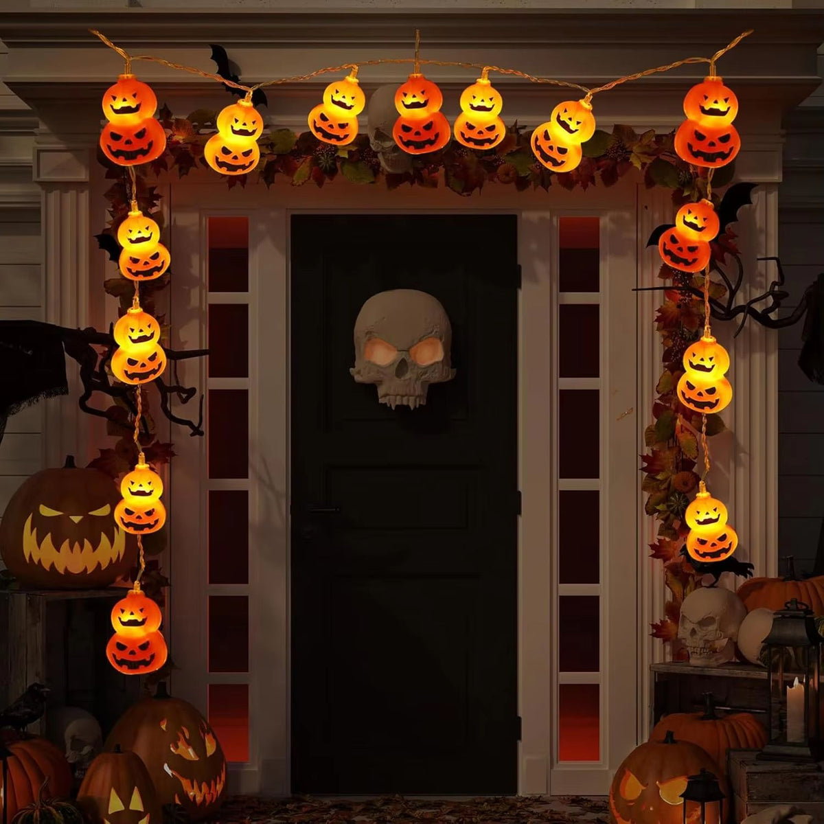 Weerbestendige Halloween-lichtslinger voor gebruik in de tuin