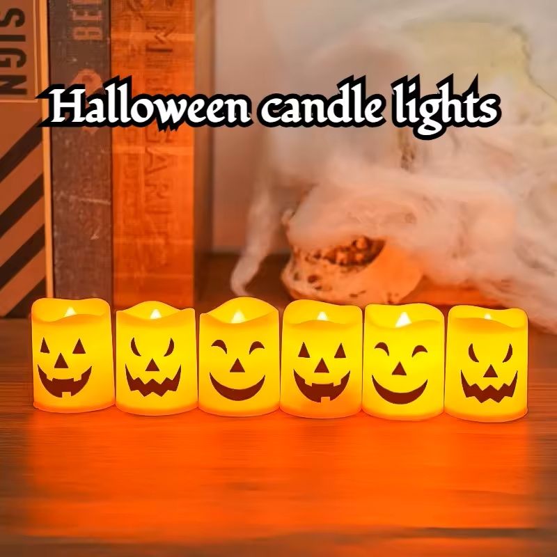 Halloween LED-kaarsen met sfeervol flikkereffect en vlamloze verlichting