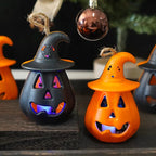 Led-lantaarn met pompoen- en schedelontwerp voor Halloween