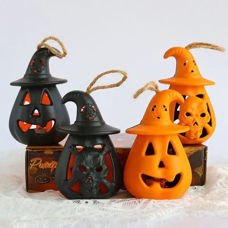 Vlamloze Halloween-lantaarn voor sfeerverlichting in huis
