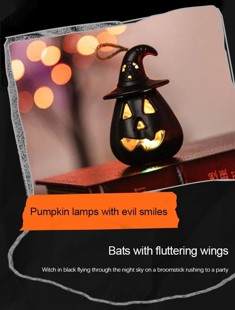 Sfeervolle led-lantaarn voor een griezelige Halloween-setting