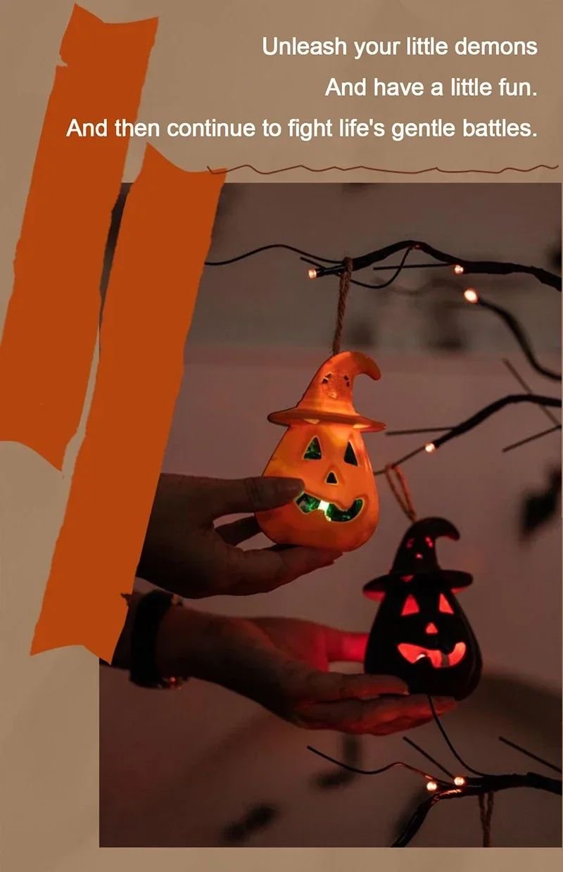 Compacte Halloween-lantaarn voor tafel-, kamer- of feestdecoratie