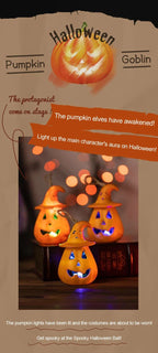 Halloween led-lantaarn als draagbare sfeerverlichting