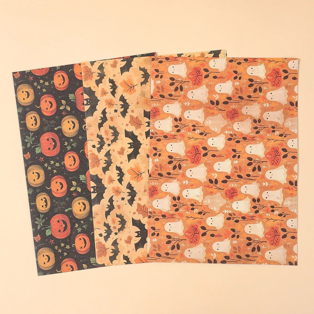 Halloween inpakpapier met speelse vleermuizen voor cadeaus