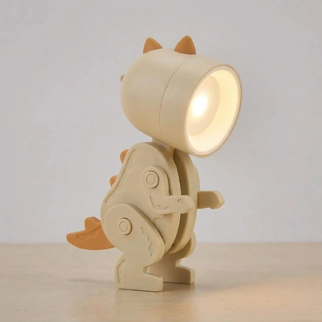 Kinderlamp met klem die weinig ruimte inneemt op het bureau