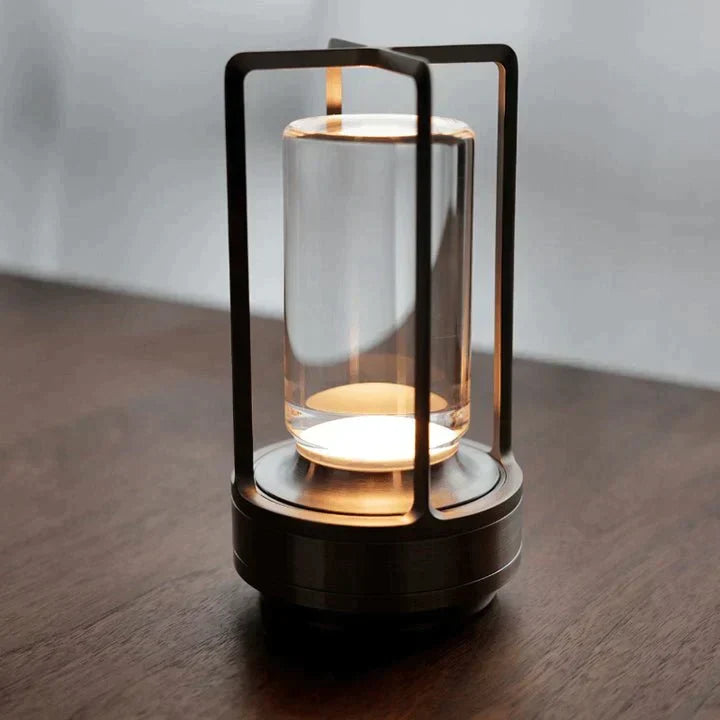 Elegante kristallen tafellamp met drie lichtstanden