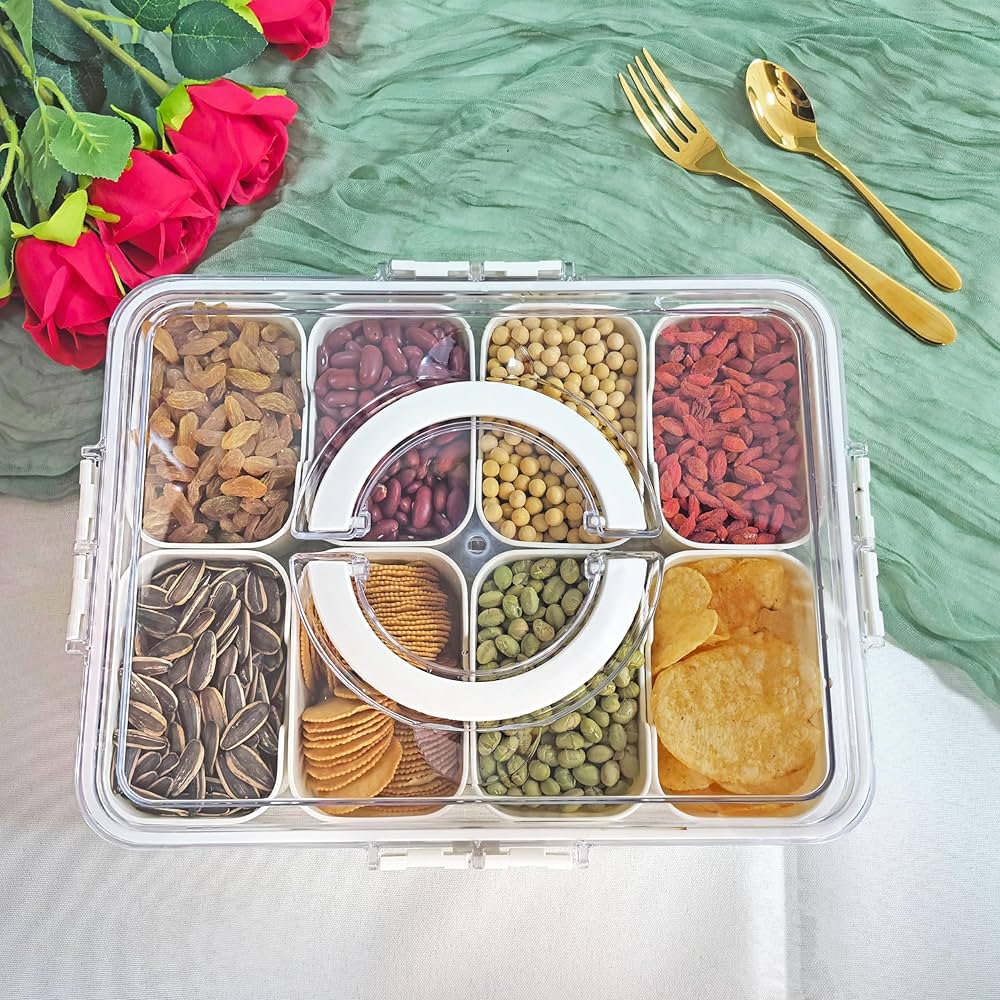 SnackMate - De stijlvolle snackbox met 8 vakken voor elke gelegenheid