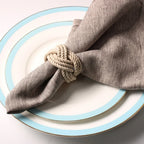 Set van 10 handgeweven jute servetringen voor een sfeervolle tafelaankleding